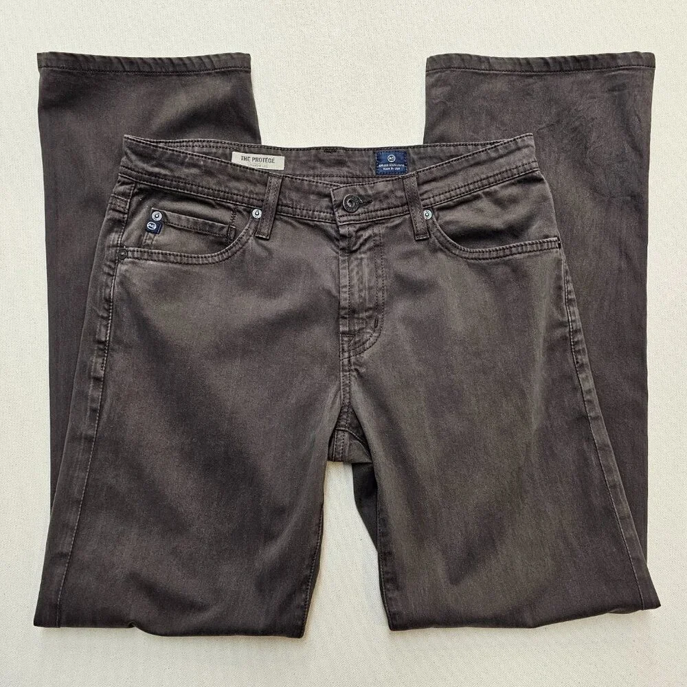 AG Adriano Goldschmied Protege Straight Leg Sueded Pants 30/31